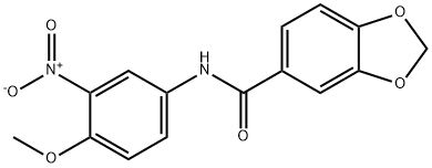 N-(4-methoxy-3-nitrophenyl)-1,3-benzodioxole-5-carboxamide Structural