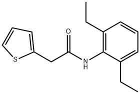 N-(2,6-diethylphenyl)-2-(thiophen-2-yl)acetamide Structural