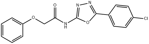 N-(5-(4-chlorophenyl)-1,3,4-oxadiazol-2-yl)-2-phenoxyacetamide Structural