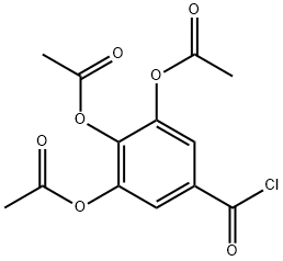 Benzoyl chloride, 3,4,5-tris(acetyloxy)- Structural