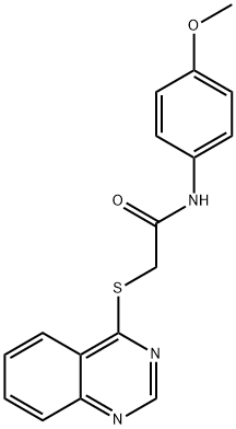 N-(4-methoxyphenyl)-2-(quinazolin-4-ylthio)acetamide Structural