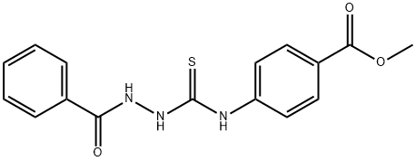 methyl 4-({[2-(phenylcarbonyl)hydrazinyl]carbonothioyl}amino)benzoate Structural