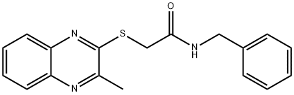 N-benzyl-2-((3-methylquinoxalin-2-yl)thio)acetamide Structural