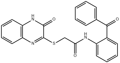 N-(2-benzoylphenyl)-2-((3-hydroxyquinoxalin-2-yl)thio)acetamide Structural