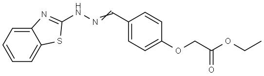 ethyl (4-{(Z)-[2-(1,3-benzothiazol-2-yl)hydrazinylidene]methyl}phenoxy)acetate Structural