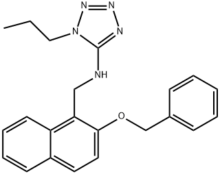 N-{[2-(benzyloxy)-1-naphthyl]methyl}-N-(1-propyl-1H-tetraazol-5-yl)amine Structural