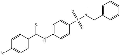 N-{4-[benzyl(methyl)sulfamoyl]phenyl}-4-bromobenzamide Structural