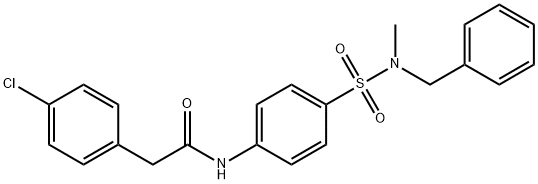 N-{4-[benzyl(methyl)sulfamoyl]phenyl}-2-(4-chlorophenyl)acetamide Structural