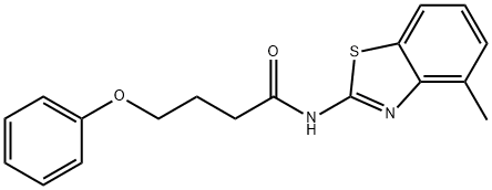N-(4-methyl-1,3-benzothiazol-2-yl)-4-phenoxybutanamide Structural