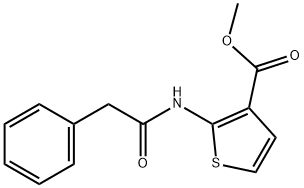 methyl 2-(2-phenylacetamido)thiophene-3-carboxylate Structural