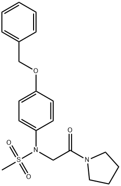 N-[4-(benzyloxy)phenyl]-N-[2-oxo-2-(pyrrolidin-1-yl)ethyl]methanesulfonamide Structural