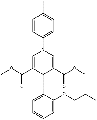 dimethyl 1-(4-methylphenyl)-4-(2-propoxyphenyl)-1,4-dihydropyridine-3,5-dicarboxylate Structural