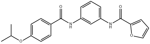 N-[3-[(4-propan-2-yloxybenzoyl)amino]phenyl]furan-2-carboxamide Structural