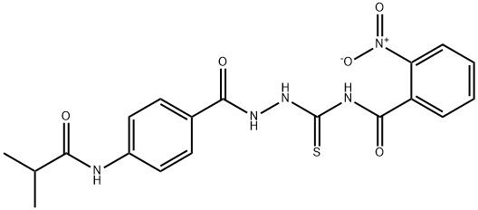N-[[[4-(2-methylpropanoylamino)benzoyl]amino]carbamothioyl]-2-nitrobenzamide Structural