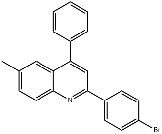 Quinoline, 2-(4-bromophenyl)-6-methyl-4-phenyl- Structural