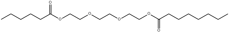Octanoic acid, 2-[2-[2-[(1-oxohexyl)oxy]ethoxy]ethoxy]ethyl ester Structural