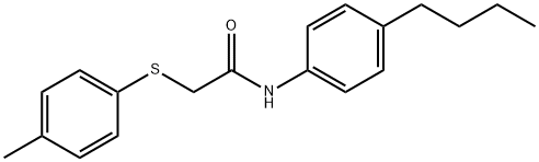 N-(4-butylphenyl)-2-[(4-methylphenyl)sulfanyl]acetamide Structural