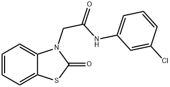 N-(3-chlorophenyl)-2-(2-oxo-1,3-benzothiazol-3(2H)-yl)acetamide Structural
