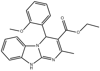 ethyl 4-(2-methoxyphenyl)-2-methyl-1,4-dihydropyrimido[1,2-a]benzimidazole-3-carboxylate Structural