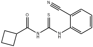 N-{[(2-cyanophenyl)amino]carbonothioyl}cyclobutanecarboxamide Structural