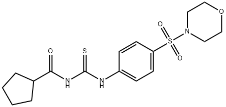 N-({[4-(4-morpholinylsulfonyl)phenyl]amino}carbonothioyl)cyclopentanecarboxamide Structural