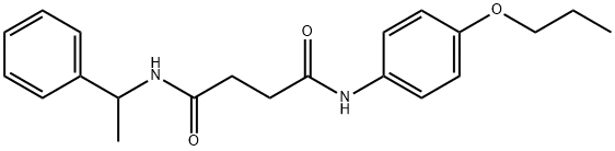 N-(1-phenylethyl)-N'-(4-propoxyphenyl)butanediamide Structural