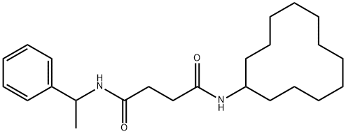 N-cyclododecyl-N'-(1-phenylethyl)butanediamide Structural