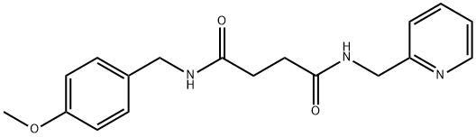 N-(4-methoxybenzyl)-N'-(pyridin-2-ylmethyl)butanediamide Structural