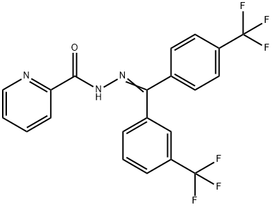 N'-{(Z)-[3-(trifluoromethyl)phenyl][4-(trifluoromethyl)phenyl]methylidene}pyridine-2-carbohydrazide Structural