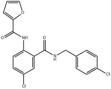 N-{4-chloro-2-[(4-chlorobenzyl)carbamoyl]phenyl}furan-2-carboxamide Structural