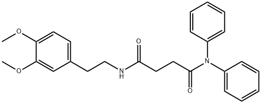 N'-[2-(3,4-dimethoxyphenyl)ethyl]-N,N-diphenylbutanediamide Structural