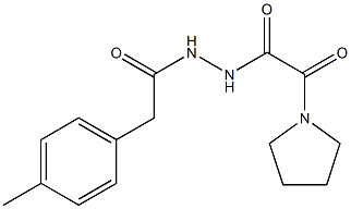 N'-[(4-methylphenyl)acetyl]-2-oxo-2-(pyrrolidin-1-yl)acetohydrazide Structural