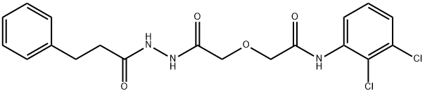 N-(2,3-dichlorophenyl)-2-{2-oxo-2-[2-(3-phenylpropanoyl)hydrazinyl]ethoxy}acetamide Structural
