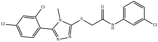 N-(3-chlorophenyl)-2-{[5-(2,4-dichlorophenyl)-4-methyl-4H-1,2,4-triazol-3-yl]sulfanyl}acetamide Structural