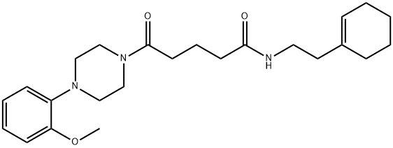 N-[2-(cyclohex-1-en-1-yl)ethyl]-5-[4-(2-methoxyphenyl)piperazin-1-yl]-5-oxopentanamide Structural