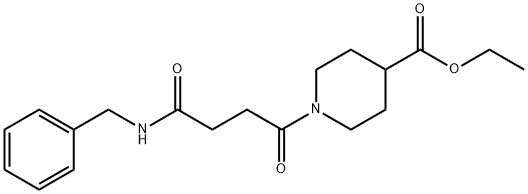 ethyl 1-[4-(benzylamino)-4-oxobutanoyl]piperidine-4-carboxylate Structural