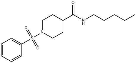 N-pentyl-1-(phenylsulfonyl)piperidine-4-carboxamide Structural