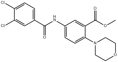methyl 5-[(3,4-dichlorobenzoyl)amino]-2-(4-morpholinyl)benzoate Structural