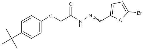 N'-[(Z)-(5-bromofuran-2-yl)methylidene]-2-(4-tert-butylphenoxy)acetohydrazide Structural