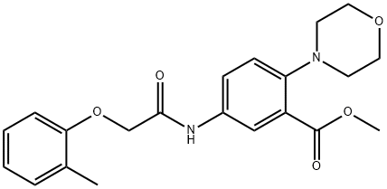 methyl 5-{[(2-methylphenoxy)acetyl]amino}-2-(morpholin-4-yl)benzoate Structural