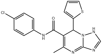 N-(4-chlorophenyl)-5-methyl-7-(thiophen-2-yl)-4,7-dihydro[1,2,4]triazolo[1,5-a]pyrimidine-6-carboxamide Structural