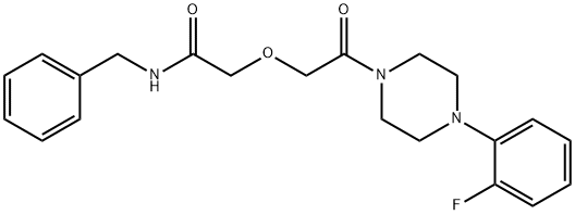 N-benzyl-2-{2-[4-(2-fluorophenyl)piperazin-1-yl]-2-oxoethoxy}acetamide Structural