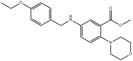 methyl 5-[(4-ethoxybenzyl)amino]-2-(morpholin-4-yl)benzoate Structural