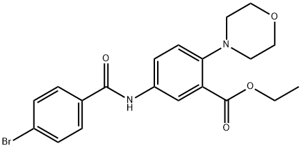 ethyl 5-{[(4-bromophenyl)carbonyl]amino}-2-(morpholin-4-yl)benzoate Structural