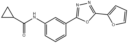 N-{3-[5-(furan-2-yl)-1,3,4-oxadiazol-2-yl]phenyl}cyclopropanecarboxamide Structural