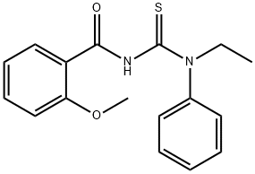 N-{[ethyl(phenyl)amino]carbonothioyl}-2-methoxybenzamide Structural