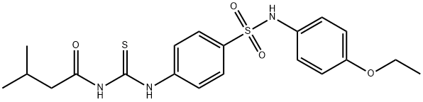 N-{[(4-{[(4-ethoxyphenyl)amino]sulfonyl}phenyl)amino]carbonothioyl}-3-methylbutanamide Structural