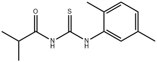 N-{[(2,5-dimethylphenyl)amino]carbonothioyl}-2-methylpropanamide Structural