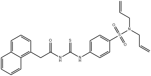 N-[({4-[(diallylamino)sulfonyl]phenyl}amino)carbonothioyl]-2-(1-naphthyl)acetamide Structural