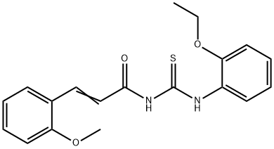 N-{[(2-ethoxyphenyl)amino]carbonothioyl}-3-(2-methoxyphenyl)acrylamide Structural